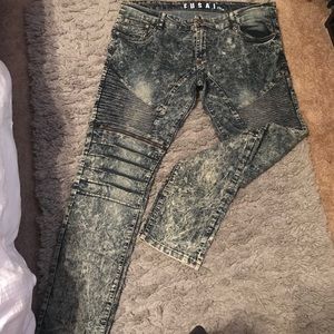 Men’s Biker Jeans with zipper details